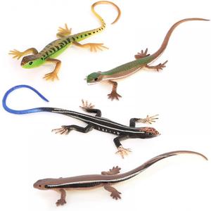 DONGKER 4 PCS Cat Toys, PVC Simulated Lizards Toys for Kittens Adult Cats Over 6 Months Old Halloween Christmas