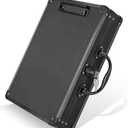 Sooez Key Lock Clipboard Storage Box, Heavy Duty Clipboard with Storage, Metal Locking Box with Handle, Lock Box Maximum Security - Holds Letter Size Paper, 12.5 x 9.5 inch, Black