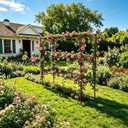 2 Pack Cucumber Trellis, Trellis for Climbing Plants Outdoor, 58" L x 14" W x 47" H Heavy Duty Metal Garden Plant Support for Raised Beds, Peas, Okra, Vines & Flowers
