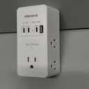 Electrical Outlet Extender with USB Ports (3C1A), Snug Wall Outlet, Surge Protector, Wall Plug Adapter for Multiple Devices, Wall Socket Expander