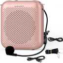NORWII Mini Voice Amplifier Portable Rechargeable with Wired Microphone Headset & Waistband, Personal Voice Amplifier for Teachers, Presentation, Tour Guides, Meeting, Coaches, Rose Gold