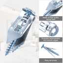 PAGOW 60 Pcs Self-Drilling Anchors, 3 Sizes Anchors and Screws for Heavy Duty, Metal Screw Anchors Kit, No Drill and Holes in Wall (Silver, 1.18"+1.37"+1.77")