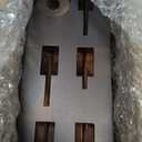 HOSHANHO Magnetic Knife Block 10 x 9 Inches, Double Sided Magnetic Knife Holder and Kitchen Knife Organizer Storage, 7 Slots Acacia Wood Universal Knife Block for Chefs