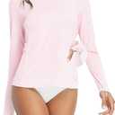 baleaf Women's Sun Shirt UV Protection Shirts Rash Guard Pockets SPF UPF 50+ Quick Dry Long Sleeve Clothing (XX-Large, Light Pink)