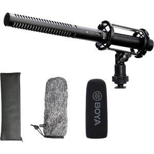 BOYA XLR Microphone, Shotgun Microphone BY-BM6060 with Shockmount Windscreen Mic for Camera DSLR External Condenser Professional Microphones for Video Interview ENG Film