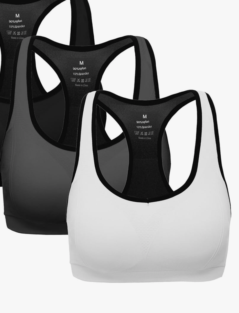 MIRITY Women Racerback Sports Bras - High Impact Workout Gym Activewear Bra XL 2 Pisces