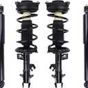 Autoround Front & Rear Complete Shock Absorber Struts with Coil Spring Assembly Compatible with Nissan Versa 2007 2008 2009 2010 2011 2012, Replace 172352 172351 343465, Left & Right, 4PCS