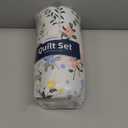 Anibedding Floral Quilt Set Full Size,3 Pieces Flower Pattern Bedspread Coverlet, Garden Style Soft Lightweight Microfiber Bedding Set with 2 Pillowcases for All Season (78"×90",Green)