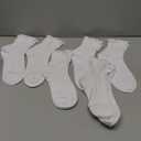 wernies Ruffle Socks Womens 6 Pairs, Cute Ankle Lettuce Edge Frilly Athletic White Crew Socks 5-8.5