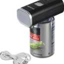 Proctor Silex Automatic Electric Can Opener, Hands Free Cordless Operation & USB Rechargeable, Self-Aligning, Cut Smooth Touch Lid Edges, Compact and Easy to Store, Black