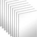 DARENYI 10Pcs Acrylic Mirror Tiles for Wall Decor, 4'' x 6'' x 0.07'' Rectangular Wall Mirror Sheet with Adhesive Stickers for Bathroom, Bedroom, Living Room, Home, Tables Centerpieces Decor