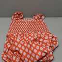 LOLONG Maxi Dress for Women Summer Boho Spaghetti Strap Square Neck Ruffle Beach Sun Dress, M