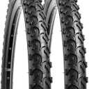 YUNSCM 2-PCS 26" Mountain Bike Tires 26 x 2.125/57-559 Compatible with Off Road Bike 26x2.0 26x2.10 26x2.125 26x2.15 Bicycle Tires (Y-1114)