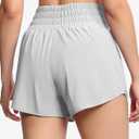 THE GYM PEOPLE Women's Tummy Control Skorts Tennis Shorts with Zip Pockets | Stretch moisture-wicking, Skirted curved hem, Opaque mesh liner, Zippered pockets, for running and tennis (XS)