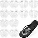12 Pairs Gel Metatarsal Pads for Thong Sandals, Clear Forefoot Cushion Inserts Anti Slip Sandal Insoles Soft Self Adhesive Foot Grip Pads for Women Men Metatarsal Support and Pain Relief