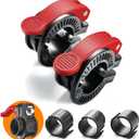Narrow Barbell Clips 2.5cm Width for Olympic Bars, 0.9-1.18inch Adjustable Weight Clamps, Quick Release Locking Collars for Weightlifting (Black+red)