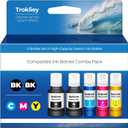 Compatible for EPT502 Ink Refill Bottles ET-2850 ET-3760 ET-3850 (5 Pack) Replacement for ET 2850 ET 3850 ET-4850 ET-2760 ET3760 2850 ET-4760 ET-3830 ET-3843 ET-2750 ET-3750 ET-4750 ET-15000 Printer