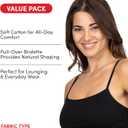 Fruit of the Loom Women's Spaghetti Strap Cotton Pullover Sports Bra Value Pack L