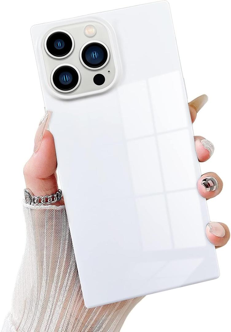 for iPhone 16 Pro Case, Bright Neon Trendy Shockproof Slim Phone Case for Women Girls [Never Fade] [Minimalist Aesthetic] [Reinforced Corners Protection] 6.3 inch 2024, White