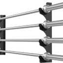 Barbell Rack Single Hook Wall Mount Heavy Duty Vertical Barbell Holder Weight Bar Holder for Olympic Barbell, Curl bar, Commercial or Home Gym Accessory (4 bars)