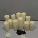 Enido 11 Pc Flameless LED Candles with Remote & Timer, Outdoor Waterproof, Flickering Electric Warm Lights for Cozy Home & Holiday Romantic Decor, Battery Operated for Party(D 2.2” x H 4”/5”/6”