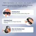 Smart Nail Clipper 3 in 1 Electric Nail Clippers with LED Light Storage and Polishing, for Seniors, Kids