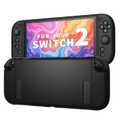 JEMDO Textured Grip Protective Case Compatible with Nintendo Switch 2 (2025) Only  Black Matte Shockproof TPU Shell with Anti-Slip Handles, Ergonomic & Comfort Slim Back Cover
