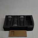 INSETLAN 20 oz Ribbed Glass Tumblers with Lids and Glass Straws  4-Piece Glassware Set, Thickened Wall, Ideal for Iced Coffee, Smoothies, Cocktails, and Juices  Elegant and Durable Drinkware