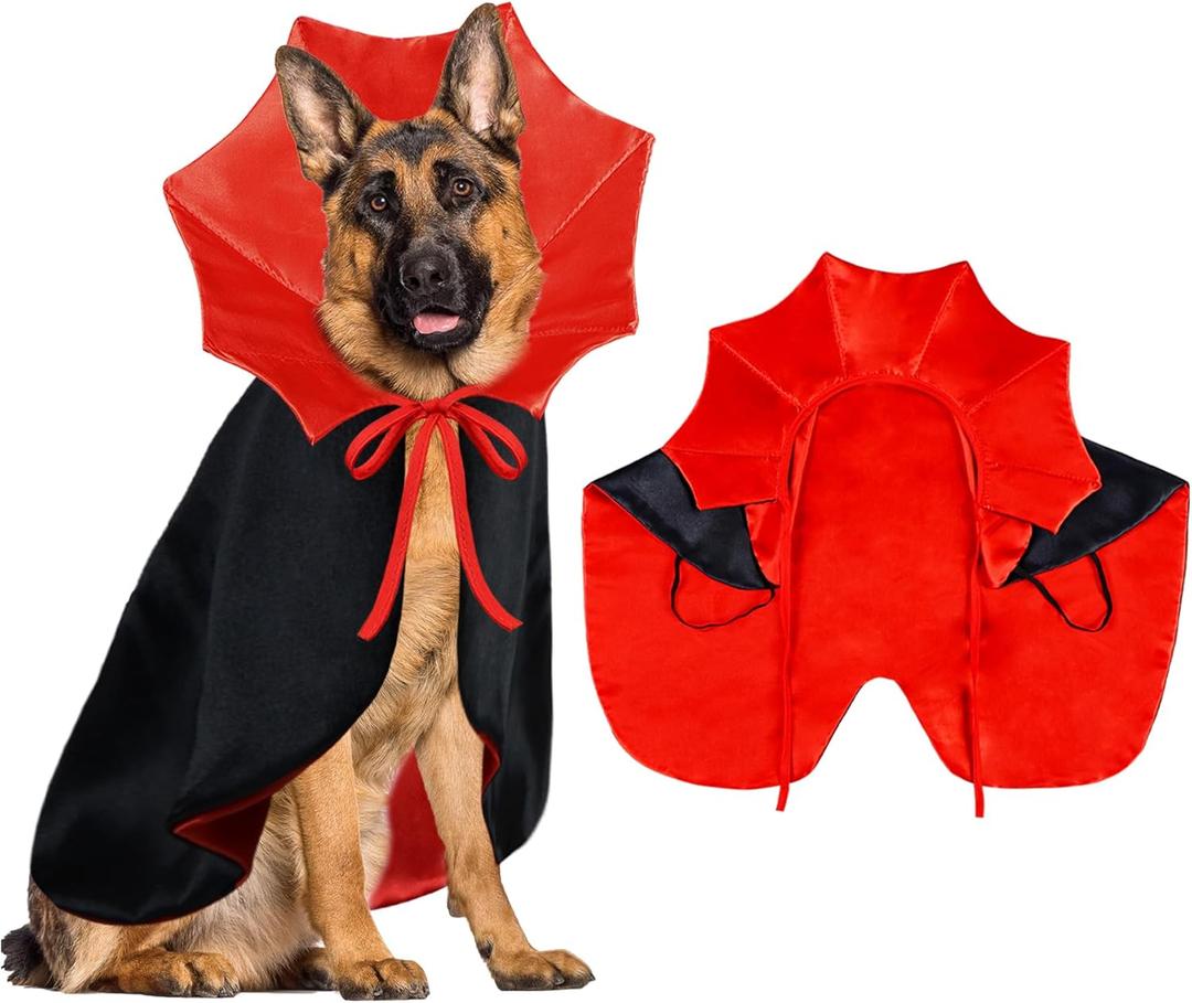 Dog Halloween Costume Dog Vampire Costume Funny Pet Vampire Devil Cape Cloak Halloween Costumes for Small Medium Large X-Large Dogs Pets (X-Large)
