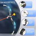 Bow and Arrow Set for Kids, 2-Pack LED Light Up Archery Set with 20 Suction Cup Arrows, Indoor and Outdoor Toy for Boys Girls Age 4-8 8-12 with Standing Target&2 Quivers, Birthday Gift 3-12 Years Old