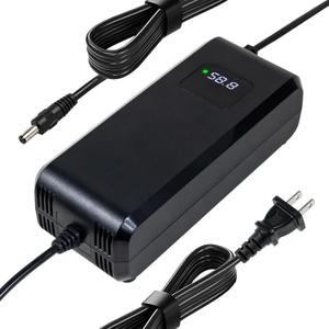 52V Lithium Battery Charger 58.8V 4A Power Charger Adapter Smart Rapid Charger with Display for 14S 51.8V 52V Li-ion Battery Pack (58.8V 4A (5.5 * 2.1/2.5mm))