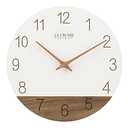 La Crosse Technology 12" Sierra Wood Quartz Analog Wall Clock - White - 404-3630B