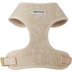 No Pull Dog Vest Harness for Small&Medium Dogs, Side Clip Adjustable Pet Vest, Soft Breathable, Fashion Dog Harnesses for Walking, Running, Shopping (Nude, XS) (Chest 13.7"-18.9"), Nude Morning Glory