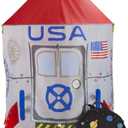 Imagination Generation Space Adventure Roarin' Rocket Play Tent with Milky Way Storage Bag - Indoor/Outdoor Children's Astronaut Spaceship Playhouse, Great for Ball Pit Balls and Pretend Play