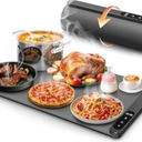 Food Warming Mat, Graphene Heating Warming Mat for Food, Portable Electric Warming Tray for Parties Buffet with 6 Hours Timer Setting, Roll Up Food Warmer Mat