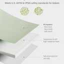 Blissful Diary Vegan Leather Baby Play Mat, 50x50 Thicken Foam Cushioned & Waterproof Playpen Mat for Infants and Toddlers, Stylish and Just Wipe-Clean Playmat for Baby Play on Floor, Light Green