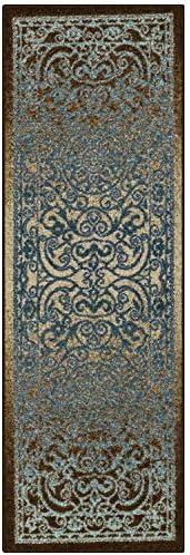 Maples Rugs Pelham Transitional Runner Rug - Made in USA - Washable, Non Slip, Indoor Carpet for Hallway, Kitchen, and Laundry Room, 24"×70"