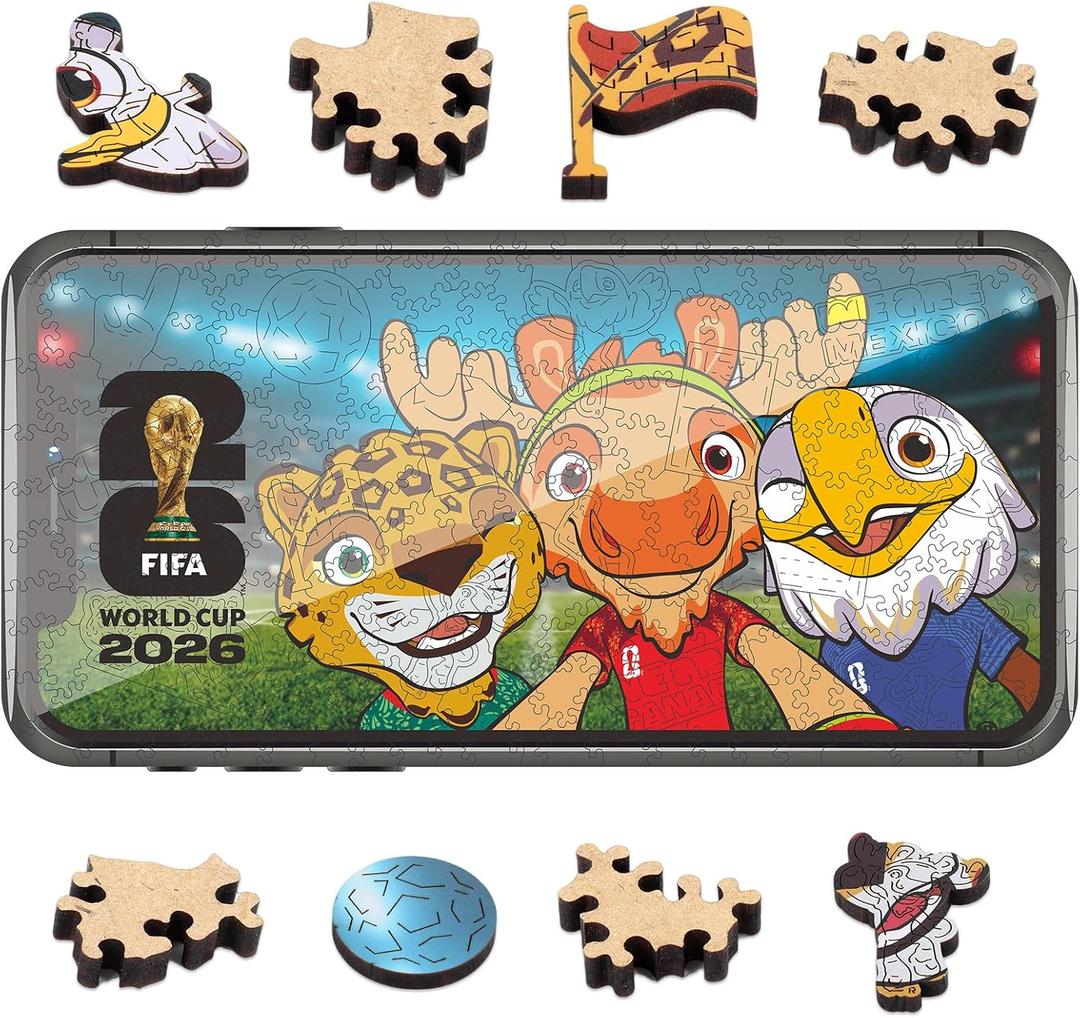 FIFA WorldCup 2026 Wood Puzzle Collectible Mascots InPhone 200Pcs DecorGift
