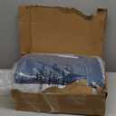 Andency Navy Blue Striped Quilt Set Cal King(104x112Inch), 3 Pieces (1 Quilt and 2 Pillowcases) Patchwork Bedspread Coverlet Set, Soft Lightweight Quilted Bedding Set