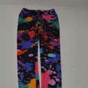 Women's 80s Leggings Neon Artistic Splash Printed Buttery Soft Stretchy Pants L