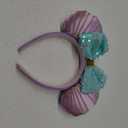 JIAHANG Headband, 3D Mouse Ear Headband with Sequin Bow, Purple Mermaid, Hair Accessory for Women Girls (3D-mermaid)
