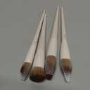 Jessup Makeup Brush Set 5Pcs Face Makeup Brushes Vegan Soft Foundation Brush Blush Brush Bronzer Contour Brush Highlighter Brush Fluffy Setting Powder Brush, Light Grey T493