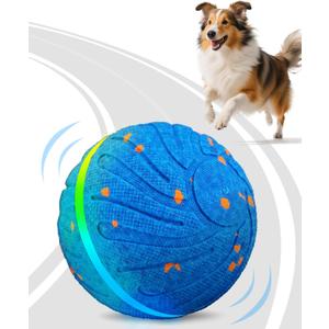 Xeuch Smart Interactive Dog Balls, Automatic Moving Ball for Medium and Large Dogs, ETPU New Material, Motion Activated Rolling & Rotating Bouncy Toy for Dog Enrichment & Stimulation (Deep Blue)