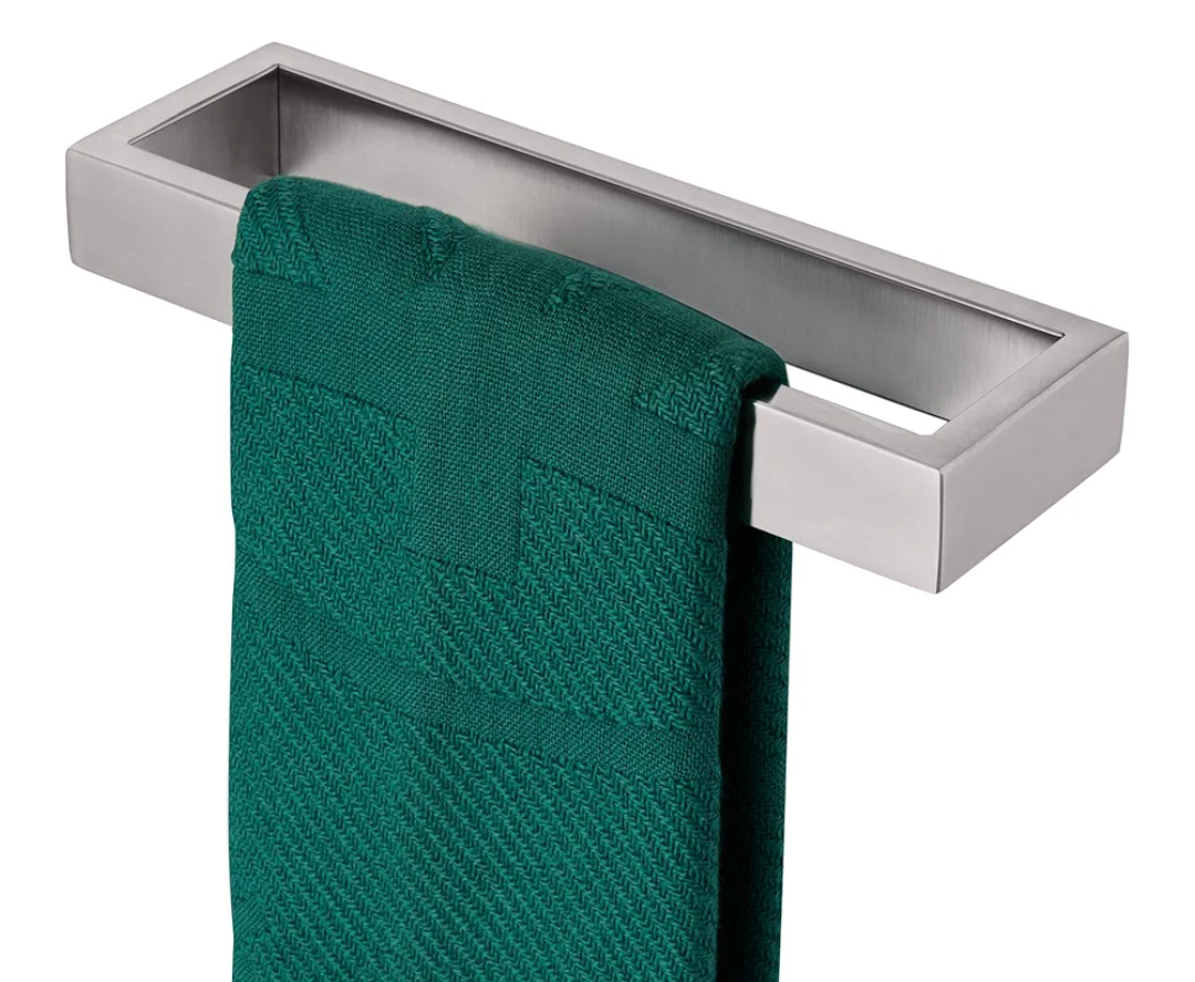 KOKOSIRI Towel Ring Brushed Nickel Hand Towel Hanger Holder 9-Inch Kitchen Rack Stainless Steel for Bathroom Hardware Wall Mount, 1 Pack B4008BR-L9