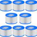 Type  Hot Tub Spa Filter Replacement Compatible with Lay-Z-Spa, Coleman SaluSpa 90352E 58323, Inflatable Hot Tub, Swimming Pool Pump Filter Type  Cartridge, 8 Pack