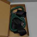 LadyRosian Trapeze Bar Swing Monkey Bars Hanging Ninja Rings Warrior Slackline Obstacle Course Kits for Kid Playground Equipment Accessories (Green)