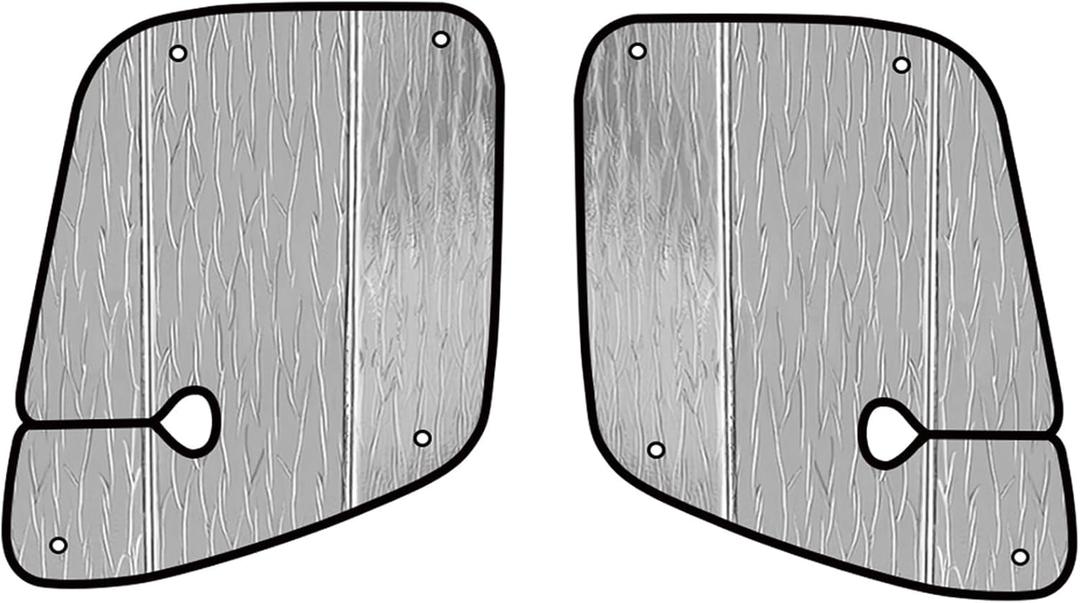 Side Window Sunshades for Freightliner M2 / S2 / Sport Chassis 2002-2025 (with Vent Window), Reversible Silver/Black
