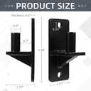 Wall Mount Gate Hinges, Black Farm Gate Hinge, 4 Pack Chain Link Fence Gate Hinge with 5/8 Hinge Pin (Screws Included), Heavy Duty Gate Hinges for Metal Gates Wooden Fences
