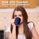 Urbanstrive 16 oz Large Coffee Mugs Set of 4 Ceramic Coffee Mug White Coffee Cups Tea Cups Idea Gift for Women Men House Warming Gifts New Home Office, Dark Blue 4 Pack
