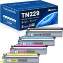 TN229 Toner Cartridges 4 Pack Replacement for Brother TN229BK/C/M/Y TN-229 MFC-L3720CDW MFC-L3780CDW HL-L3280CDW Printer Ink Cartridge(TN2294PK Black Cyan Magenta Yellow)